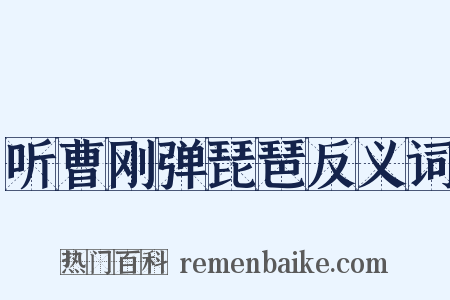 听曹刚弹琵琶反义词是什么意思的图片